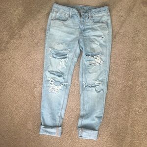distressed boyfriend jeans